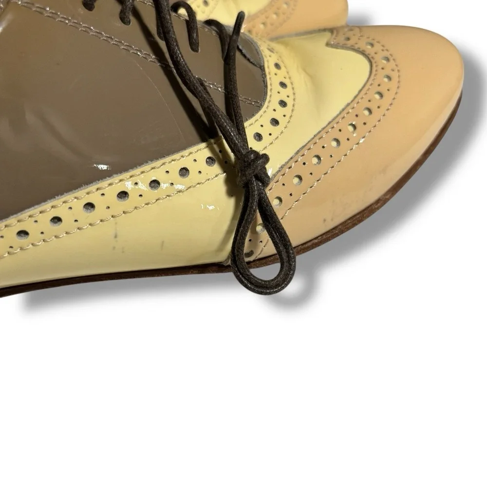 AGL Attilio Giusti Leombruni WINGTIP PATENT LEATHER‎ OXFORD US 7 EU 37.5